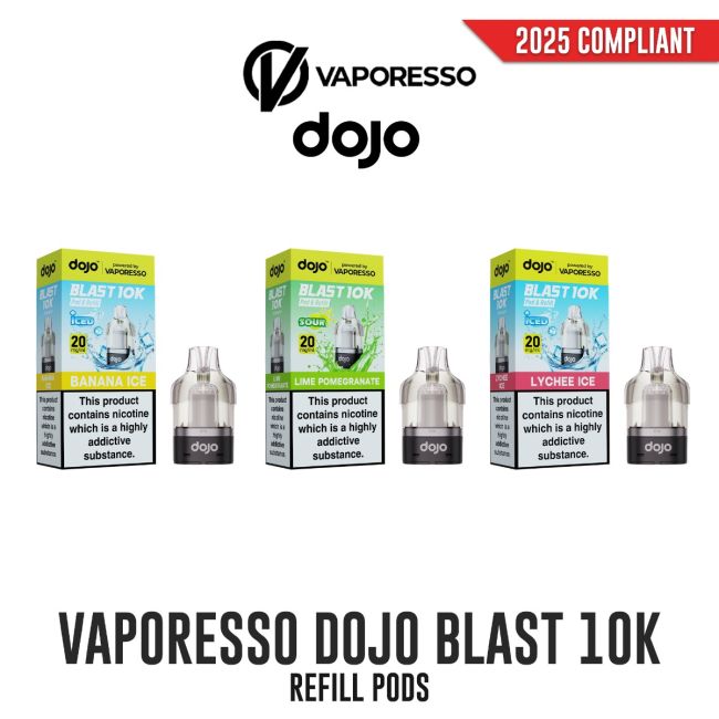 Vaporesso Dojo Blast 10K Replacement Refill Pod 20mg Vapestore Direct Vaporesso Dojo Blast 10K Replacement Refill Pod 20mg Vapestore Direct