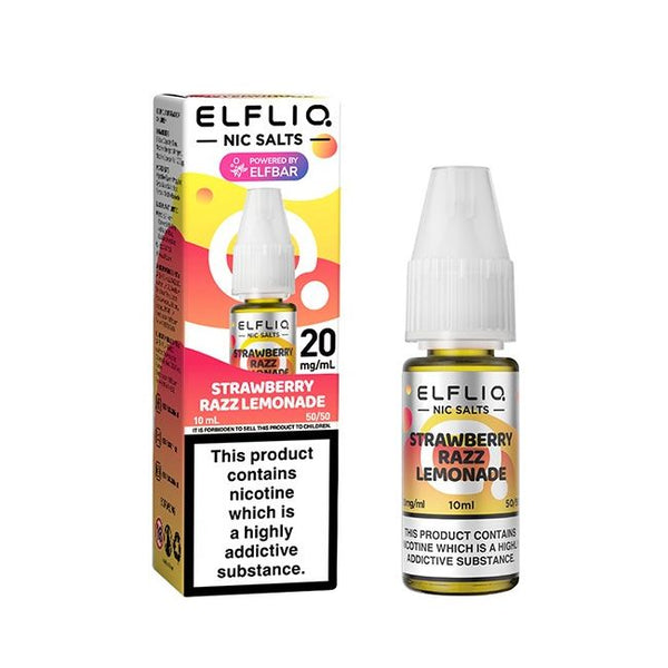 Strawberry Razz Lemonade ELFLIQ E-Liquid Nicotine Salt By Elfbar 10ml - Vapestore Direct