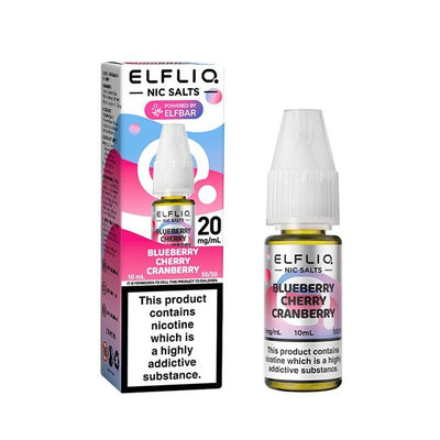 Blueberry Cherry Cranberry ELFLIQ E-Liquid Nicotine Salt By Elfbar 10ml - Vapestore Direct