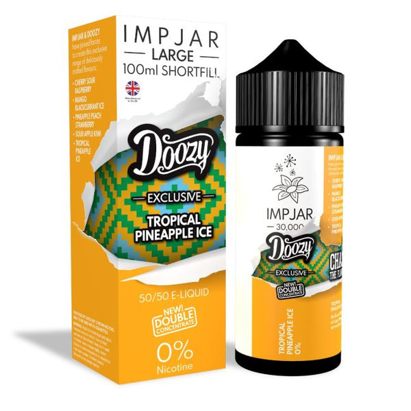 Tropical Pineapple Ice E-Liquid 30000 Shortfill By Impjar x Doozy 100ml - Vapestore Direct