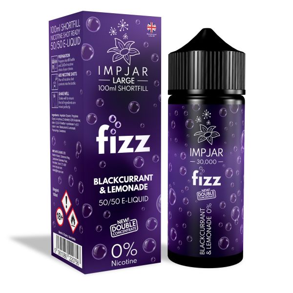 Blackcurrant Lemonade FIZZ E-Liquid 30000 Shortfill By Impjar 100ml