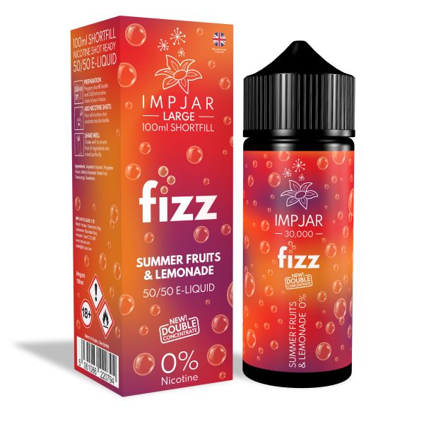 Summer Fruits & Lemonade FIZZ E-Liquid 30000 Shortfill By Impjar 100ml - Vapestore Direct