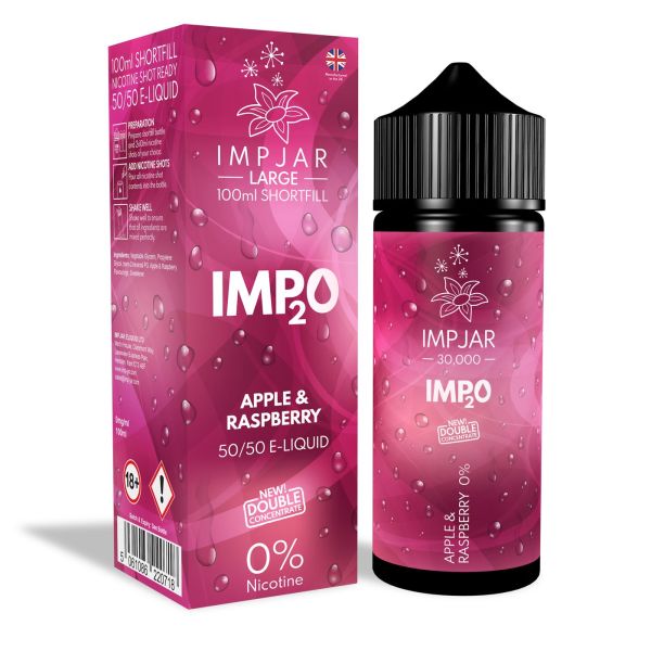 Apple & Raspberry IMP20 E-Liquid 30000 Shortfill By Impjar 100ml - Vapestore Direct