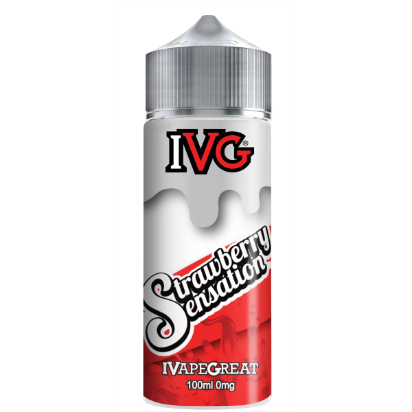 Strawberry Sensation E-Liquid Shortfill by IVG 100ml - Vapestore Direct