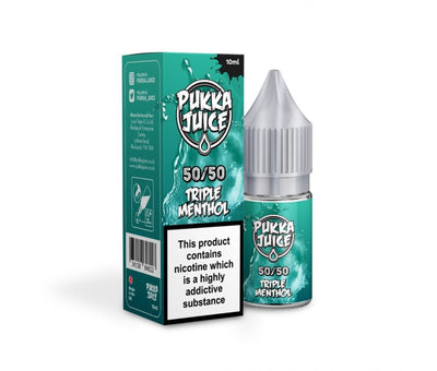 Triple Menthol 50/50 E-Liquid By Pukka Juice 10ml - Vapestore Direct