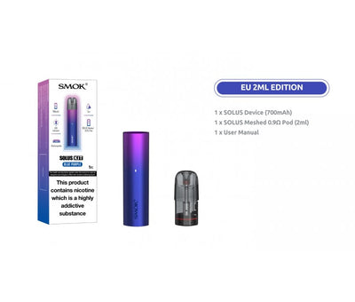 SMOK Solus Pod Kit Box Contents - Vapestore Direct