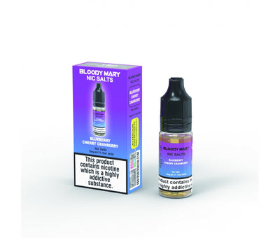 Blue Cherry Cranberry E-Liquid Nicotine Salts By Bloody Mary 10ml - Vapestore Direct