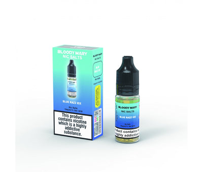 Blue Razz Ice E-Liquid Nicotine Salt By Bloody Mary 10ml - Vapestore Direct