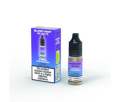 Blue Sour Raspberry E-Liquid Nicotine Salts By Bloody Mary 10ml - Vapestore Direct