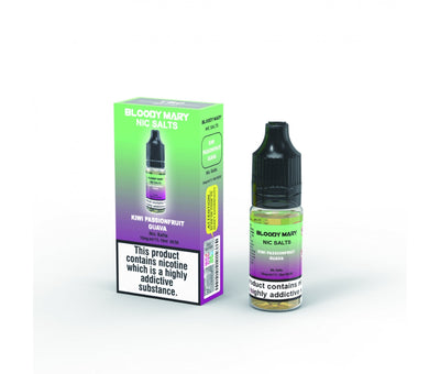 Kiwi Passionfruit Guava E-Liquid Nicotine Salt By Bloody Mary 10ml - Vapestore Direct