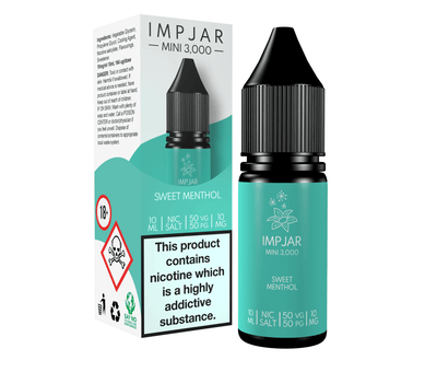 Sweet Menthol Mini 3000 E-Liquid Nicotine Salt By Impjar 10ml - Vapestore Direct