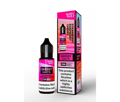 Strawberry Raspberry Cherry GHOST SALTS E-Liquid Nicotine Salt By Vapes Bars 10ml - Vapestore Direct
