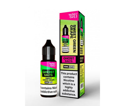 Sweet Green Grape GHOST SALTS E-Liquid Nicotine Salt By Vapes Bars 10ml - Vapestore Direct