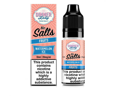 Watermelon Ice E-Liquid Nicotine Salt By Dinner Lady Fruits 10ml - Vapestore Direct