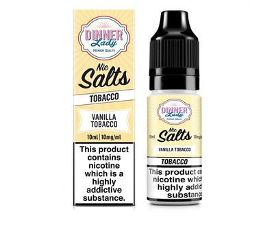 Vanilla Tobacco E-Liquid Nicotine Salt By Dinner Lady Tobacco 10ml - Vapestore Direct