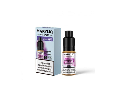 Blueberry Sour Raspberry Maryliq E-Liquid Nicotine Salt By Elfbar 10ml - Vapestore Direct