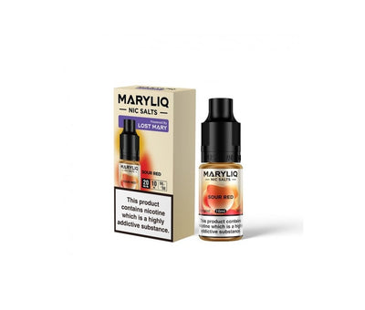 Sour Red Maryliq E-Liquid Nicotine Salt By Elfbar 10ml - Vapestore Direct