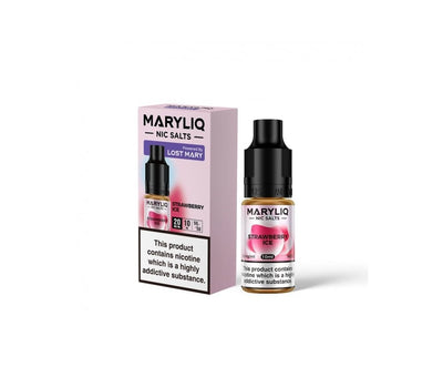 Strawberry Ice Maryliq E-Liquid Nicotine Salt By Elfbar 10ml - Vapestore Direct