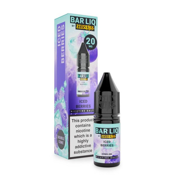 Iced Berries BAR LIQ E-Liquid Nicotine Salt By Zeus Juice 10ml - Vapestore Direct
