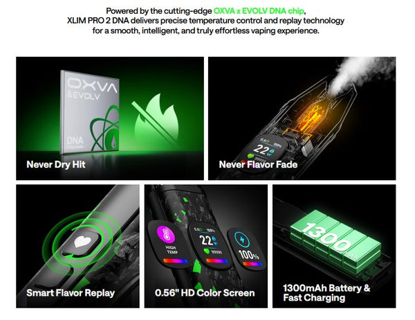 Oxva Xlim Pro 2 DNA pod Kit Information - Vapestore Direct