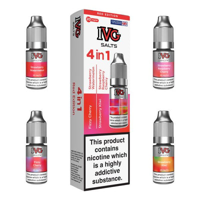 Red Edition "4 in 1" E-Liquid Nicotine Salt By IVG 4 X 10ml - Vapestore Direct