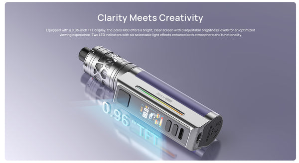 Aspire Zelos M80 80W Kit TFT Display - Vapestore Direct