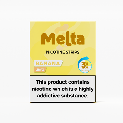 Banana Flavour Nicotine Strips By Melta 2mg - Vapestore Direct