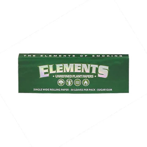 Elements Green Single Wide Papers - Vapestore Direct