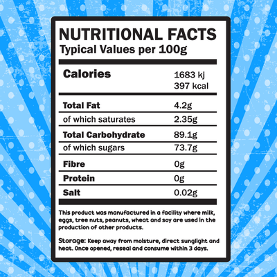 Freezy Treats Krunchies Rainbow Candy Freeze Dried Candy Nutritional Facts - Vapestore Direct