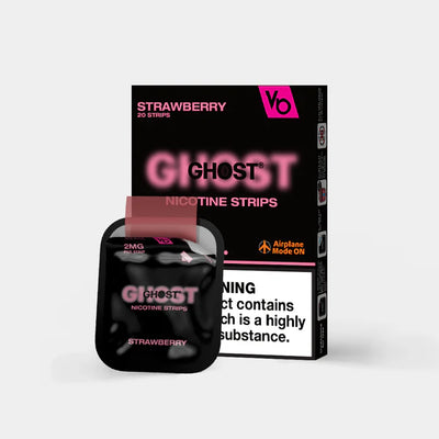 Ghost Strawberry Flavour Nicotine Strips 2MG By Vapes Bars - Vapestore Direct