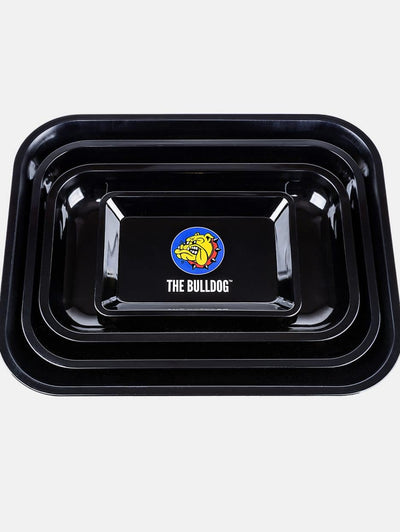 Bulldog Metal Rolling Tray - Single Bulldog Logo - Vapestore Direct