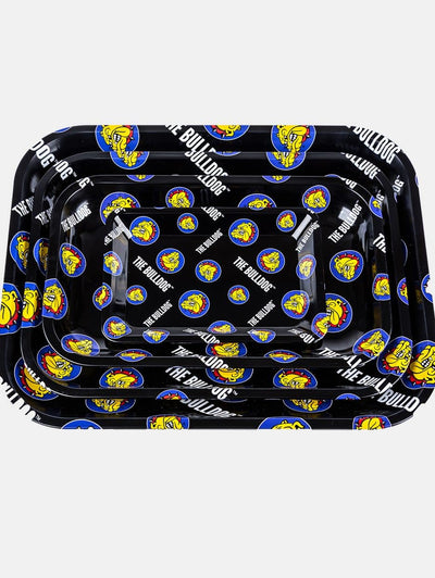Bulldog Metal Rolling Tray - Multi Bulldog Logo - Vapestore Direct