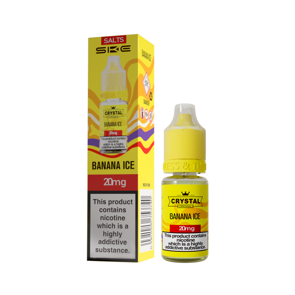 Banana Ice E-Liquid Nicotine Salt By SKE Crystal V2 10ml - Vapestore Direct