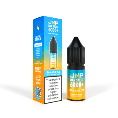 Banana Ice Bar Salts 6000+ E-Liquid Nicotine Salt By Juice N' Power 10ml - Vapestore Direct