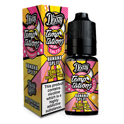 Banana Split Temptations E-Liquid Nicotine Salt By Doozy Vape 10ml - Vapestore Direct