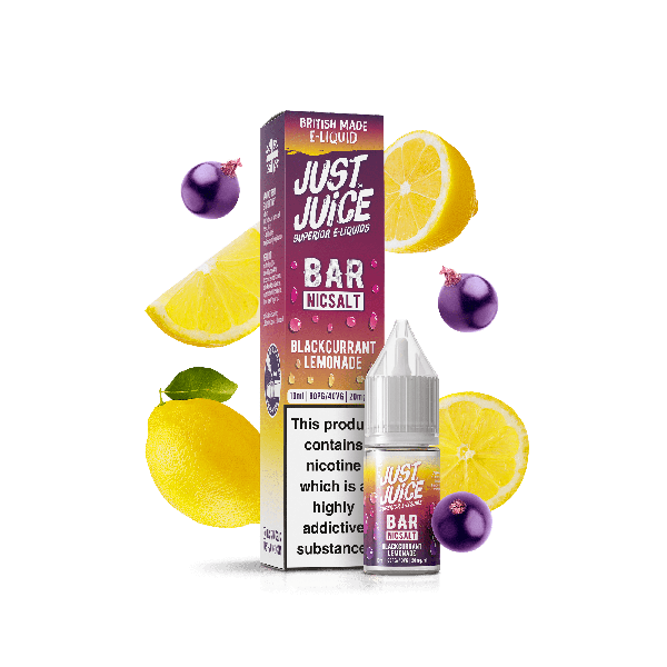 Blackcurrant Lemonade Bar Range E-Liquid Nicotine Salt By Just Juice 10ml - Vapestore Direct