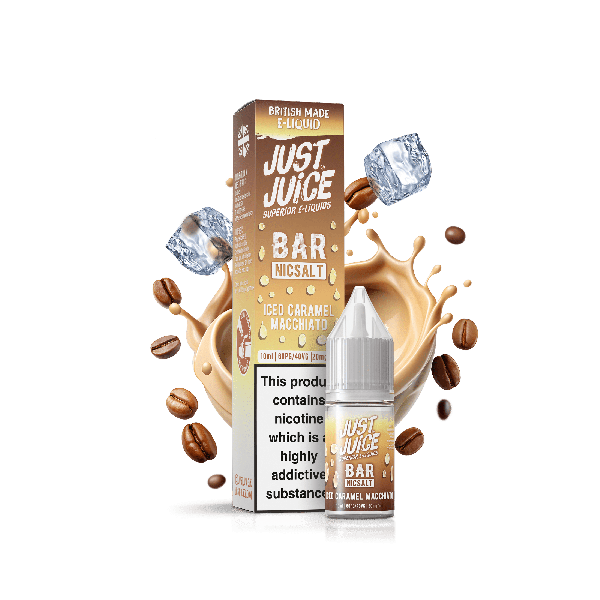 Iced Caramel Macchiato Bar Range E-Liquid Nicotine Salt By Just Juice 10ml - Vapestore Direct