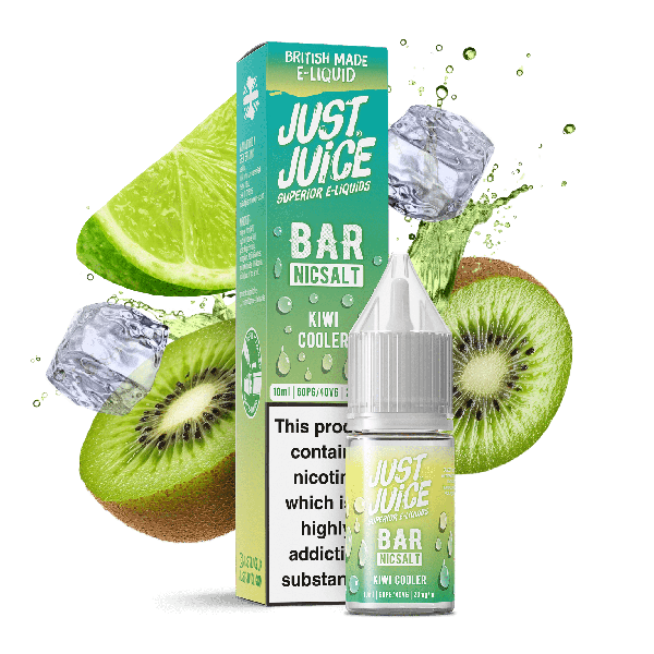 Just Juice Bar Range Kiwi Cooler Nicotine Salt - Vapestore Direct