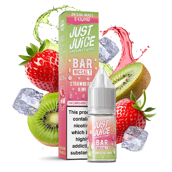 Just Juice Bar Range Strawberry & Kiwi Nicotine Salt - Vapestore Direct