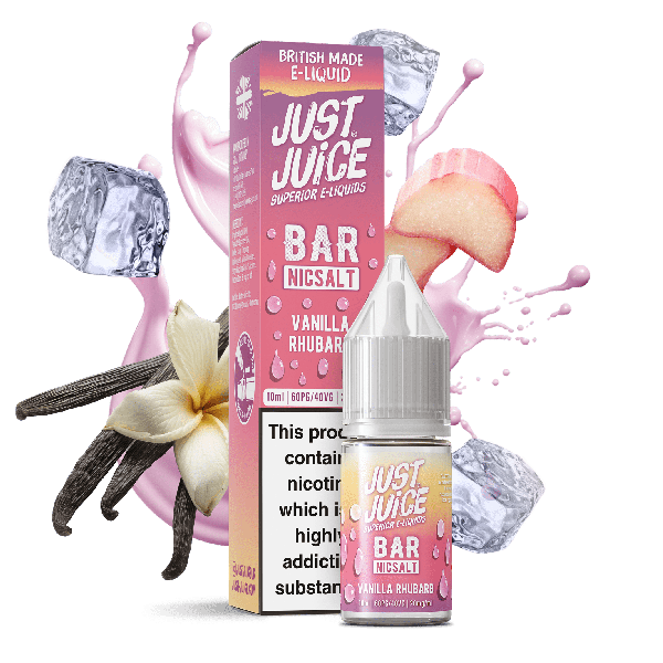 Just Juice Bar Range Vanilla Rhubarb Nicotine Salt - Vapestore Direct