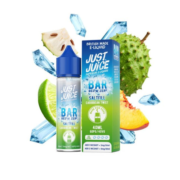 Caribbean Twist Below Zero E-Liquid Bar Shortfill By Just Juice 40ml - Vapestore Direct