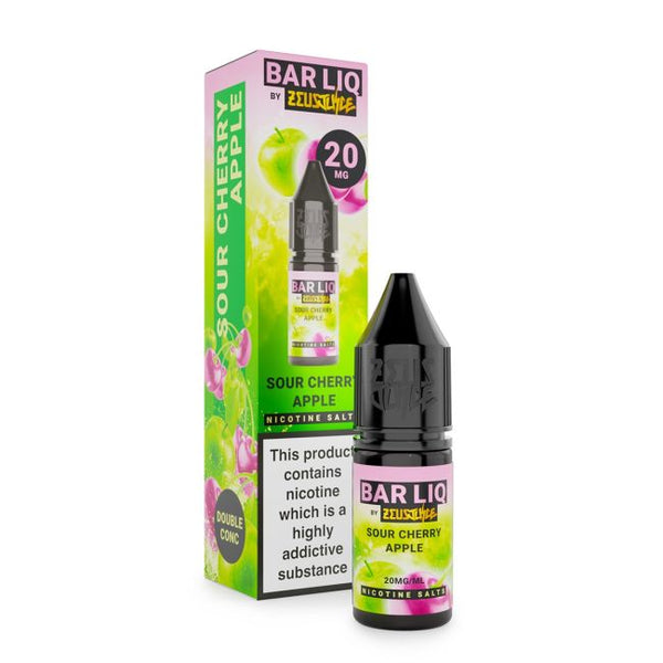 Sour Cherry Apple BAR LIQ E-Liquid Nicotine Salt By Zeus Juice 10ml - Vapestore Direct