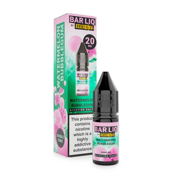 Watermelon Bubblegum BAR LIQ E-Liquid Nicotine Salt By Zeus Juice 10ml - Vapestore Direct