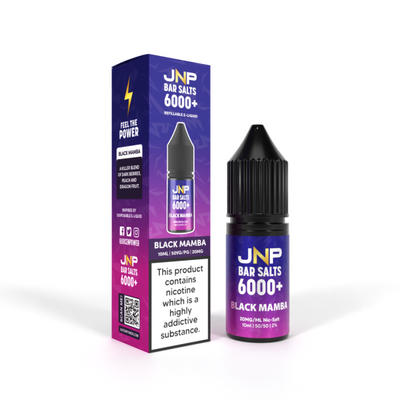 Black Mamba Bar Salts 6000+ E-Liquid Nicotine Salt By Juice N' Power 10ml - Vapestore Direct