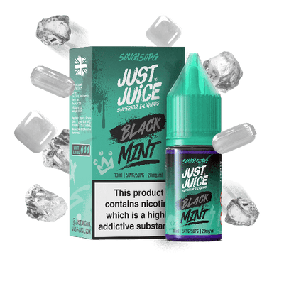 Black MInt E-Liquid Nicotine Salt By Just Juice Mint Series 10ml - Vapestore Direct