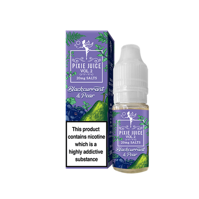 Blackcurrant & Pear E-Liquid Nicotine Salt By Pixie Juice Vol. 2 10ml - Vapestore Direct
