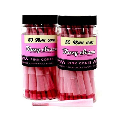 Blazy Susan 98mm Pink Pre-Rolled Cones 50 Per Pack - Vapestore Direct