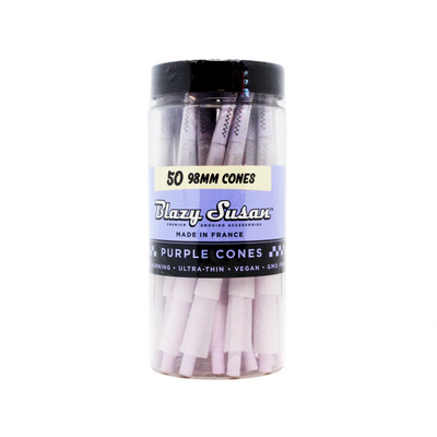 Blazy Susan 98mm Purple Pre-Rolled Cones 50 Per Pack - Vapestore Direct