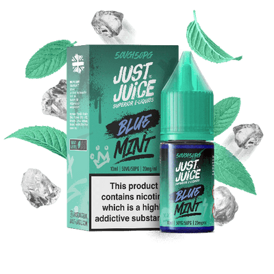 Blue MInt E-Liquid Nicotine Salt By Just Juice Mint Series 10ml - Vapestore Direct