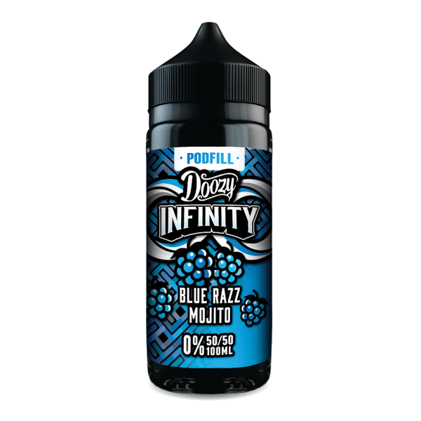 Blue Razz Mojito INFINITY Podfill E-Liquid Shortfill By Doozy Vape 100ml - Vapestore Direct